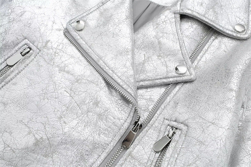 Metal Motorcycle Jacket Autumn Zipper Coat All Products
