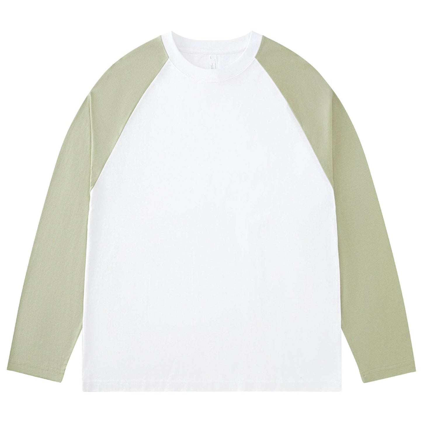 Heavy Long-sleeved T-shirt White Pistachio Green MuddyStock