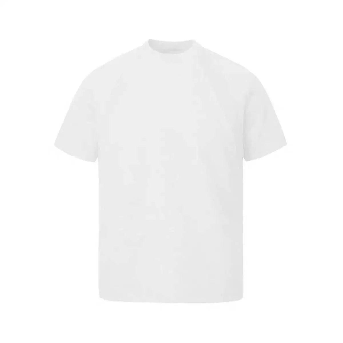 Air Layer Stitching Short Sleeve For Men White