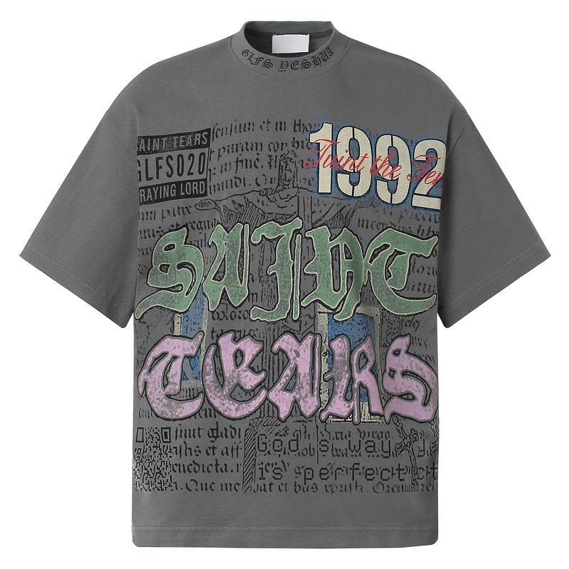American Retro Graffiti Short Sleeve For Men MuddyStock