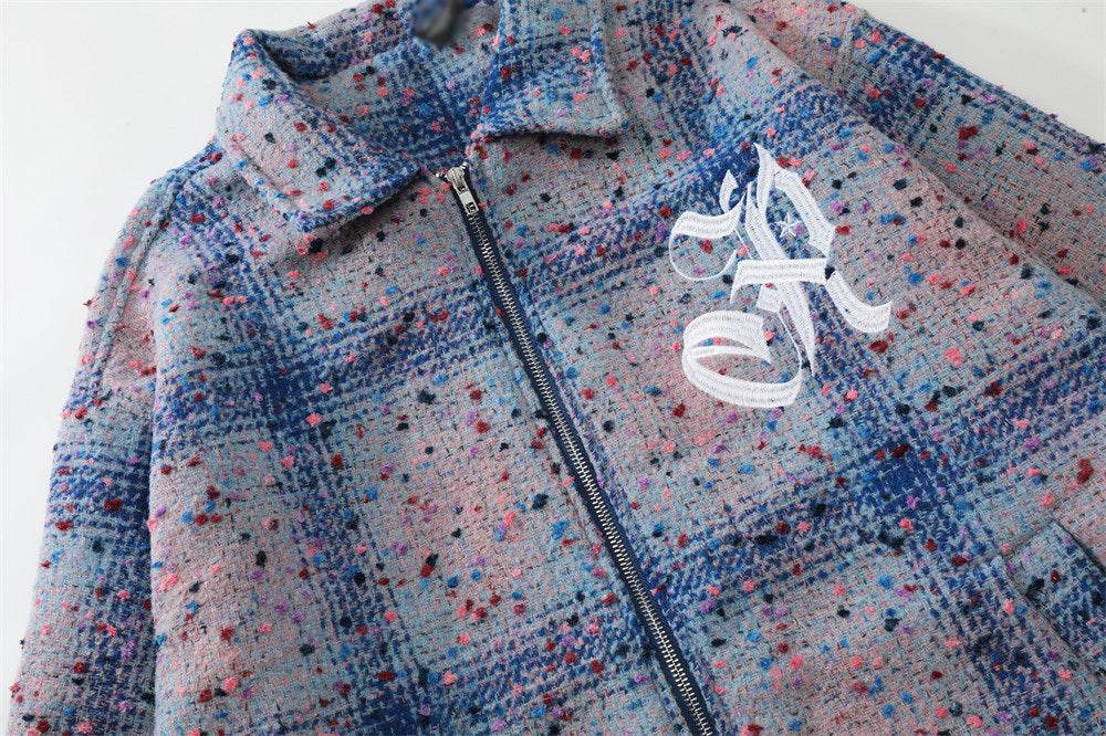 Plaid Lapel Jacket Loose Long Sleeve For Men And Women MuddyStock