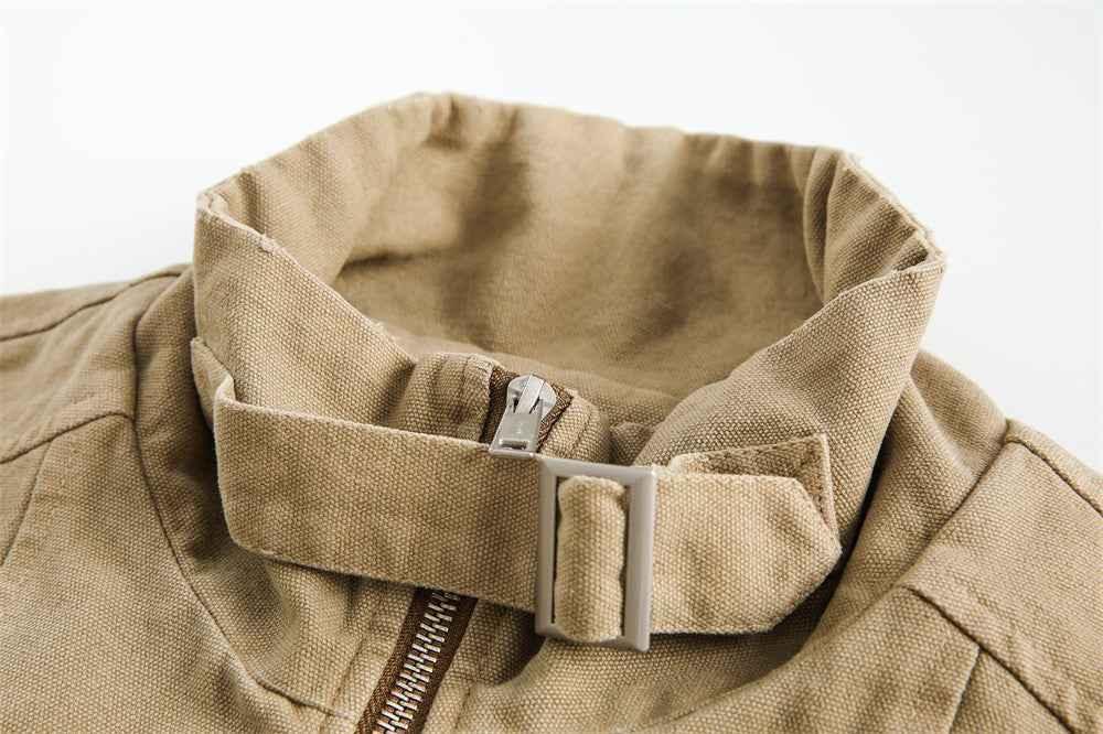 American Retro Workwear Canvas Jacket For Men And Women