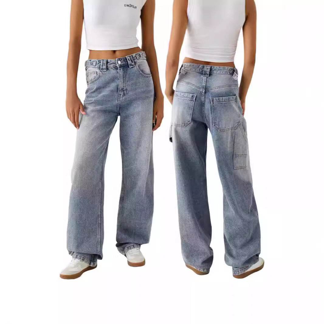 Loose Fashion Personalized Wide-leg Jeans For Women MuddyStock