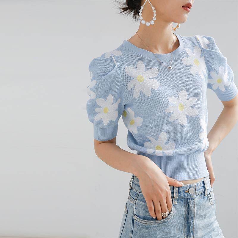 T-shirts Women Elegant Floral Trendy Patchwork Bodycon Summer MuddyStock