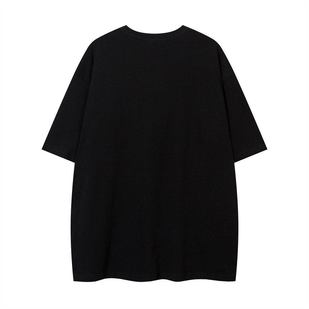 Short-sleeved Hand-painted Abstract Pattern T-shirt For Women MuddyStock
