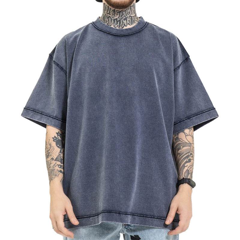 Heavy-duty Washed Reverse Short-sleeved Men MuddyStock