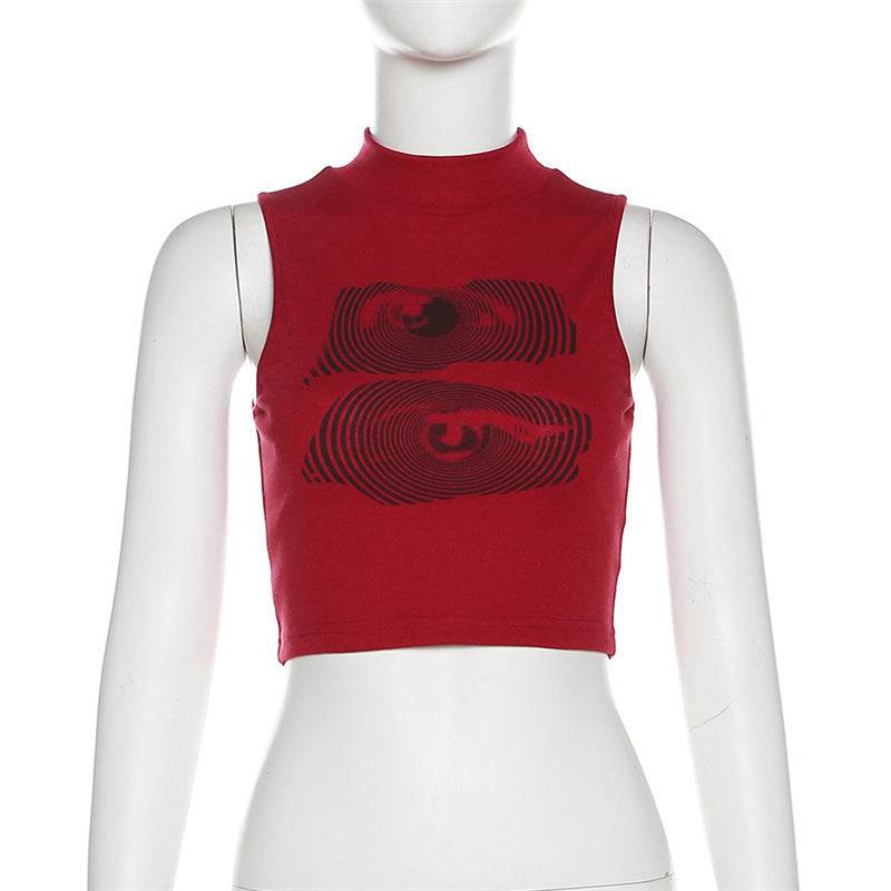 Printed Cropped Tank Top For Women MuddyStock