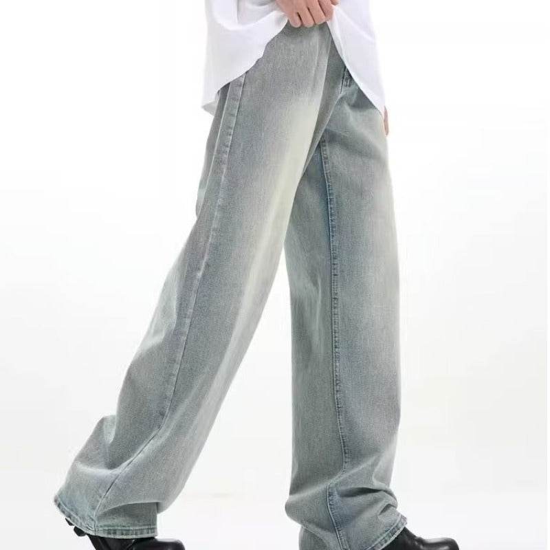 Retro Trousers Loose Casual Blue MuddyStock