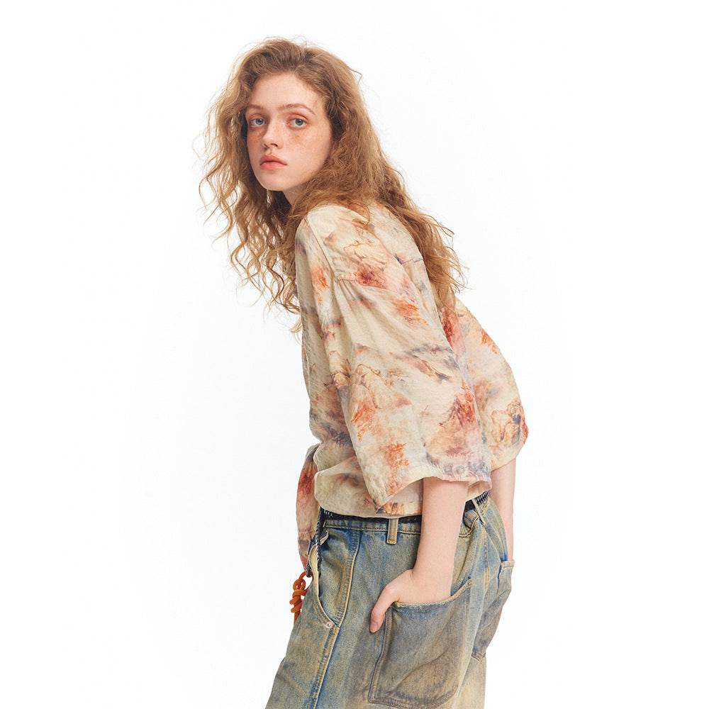 Tie-dyed Short-sleeved Shirt For Men And Women MuddyStock