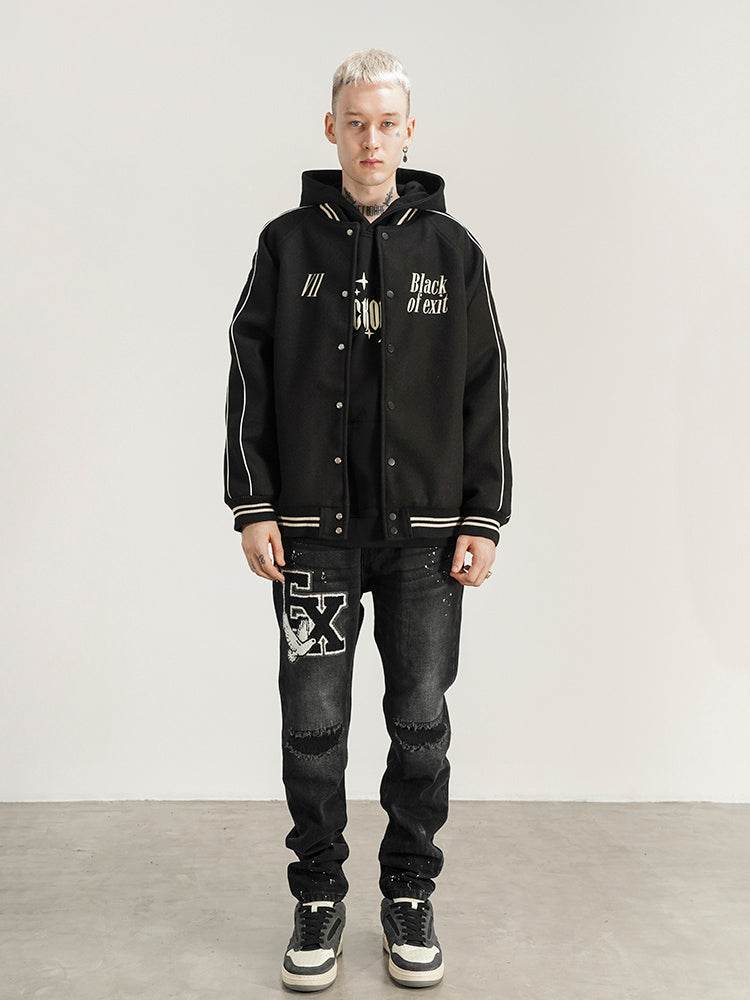 Men's High Street Embroidered Loose Baseball Uniform Jacket MuddyStock