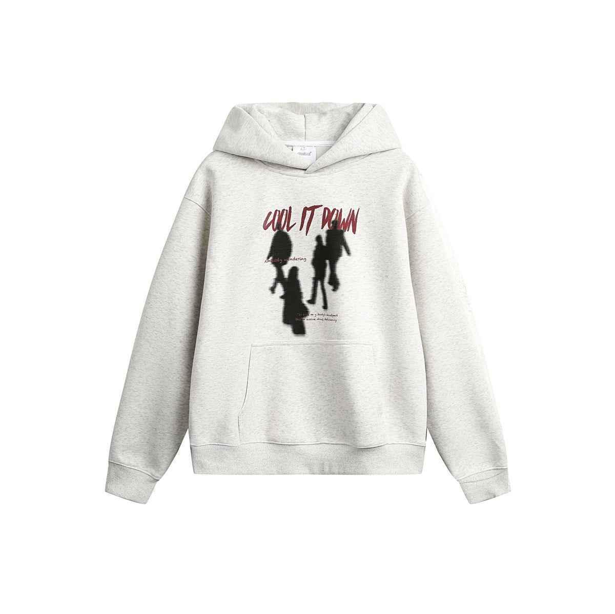Hoodie For Men Shallow Flower Ash