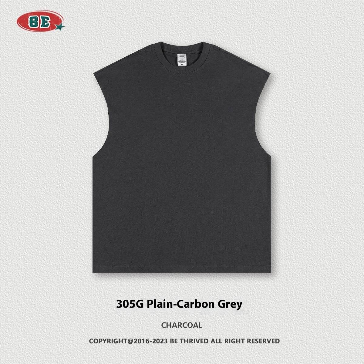 Sleeveless Ins Loose Street Sports Vest Carbon Gray MuddyStock