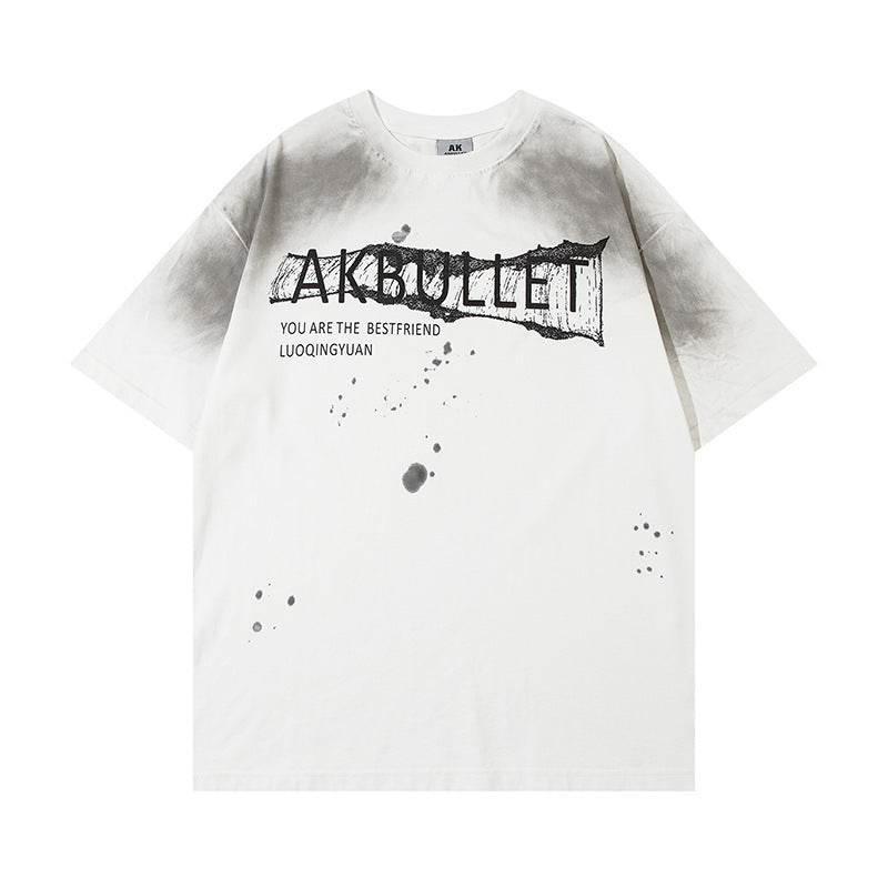Fashion Loose Cotton Bottoming T-shirt Men White