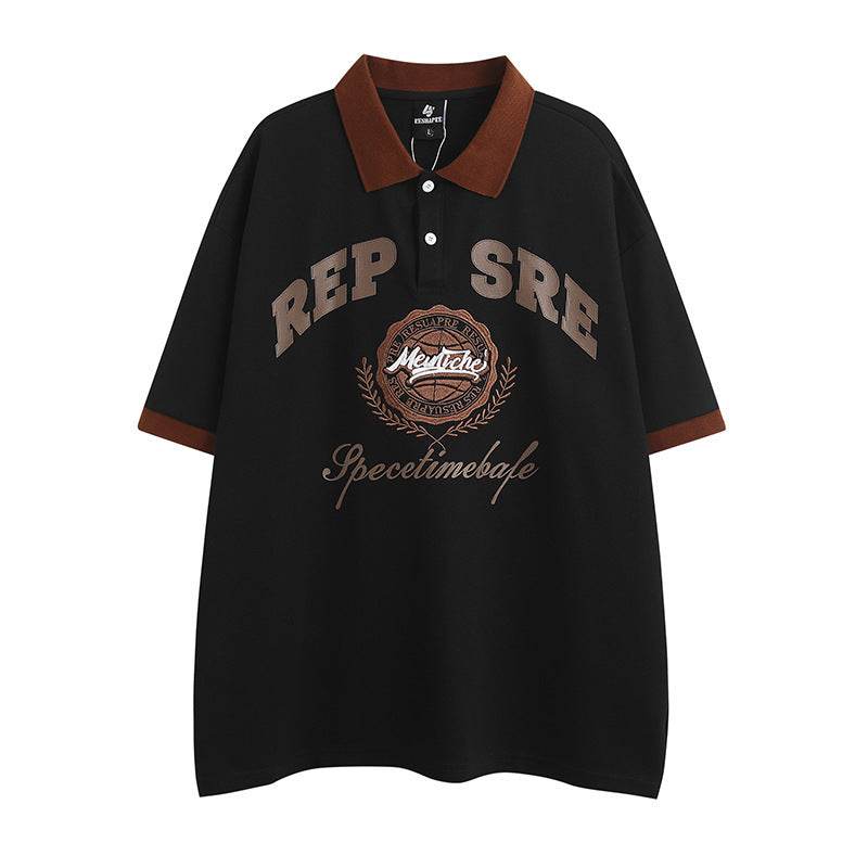 Fashion Letter Color Matching Summer For Men And Women Black MuddyStock