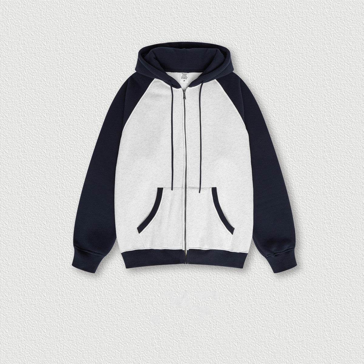 Fashion European And American Loose Hoodie Men Grey MuddyStock