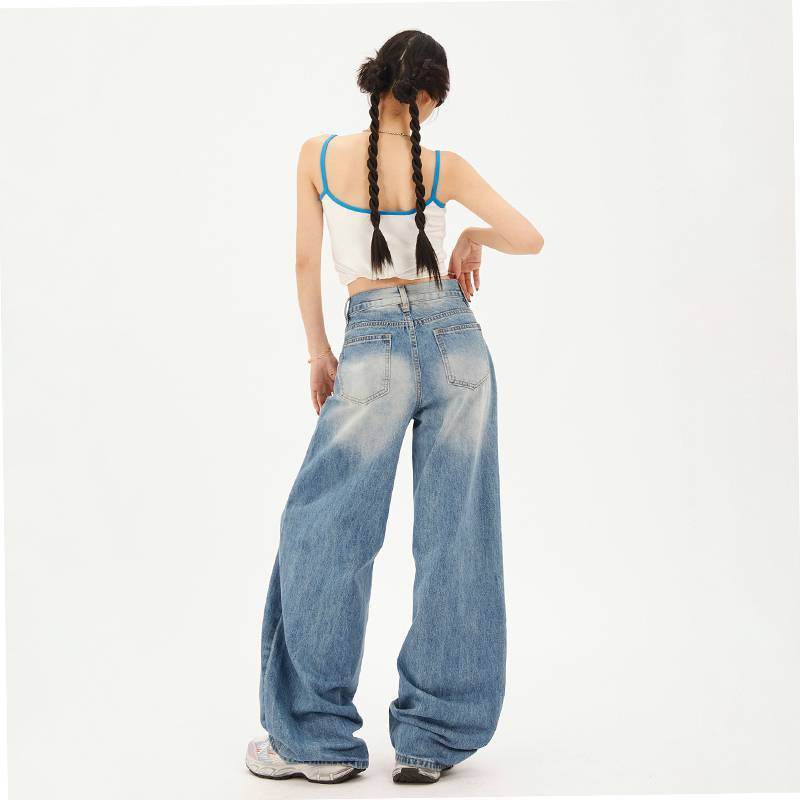 Fashionable All-match Straight Jeans For Women MuddyStock