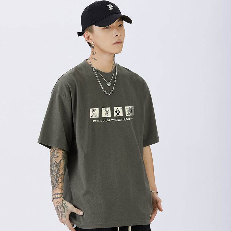 Fashion Summer Cotton Short Sleeve T-shirt Men MuddyStock
