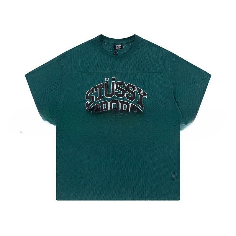 Sports And Leisure Jersey Letter Printing Simple Short Sleeve For Men And Women XC6916 Green MuddyStock