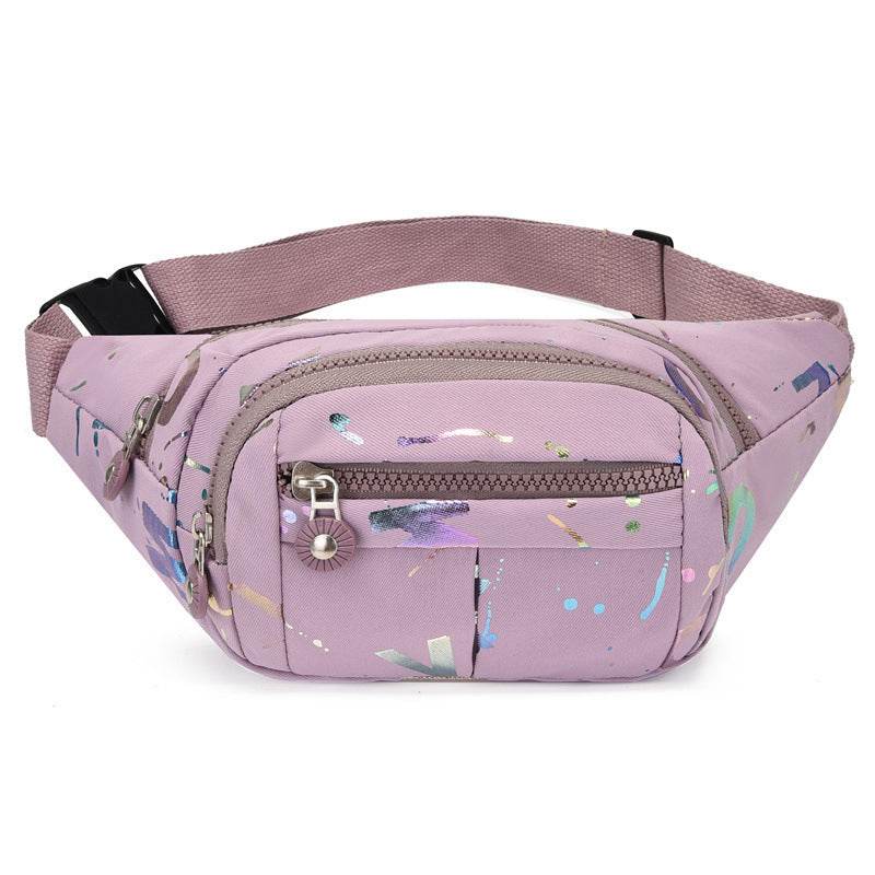Women's Waist Bag Waterproof Chest Crossbody Light Purple Style 1 MuddyStock