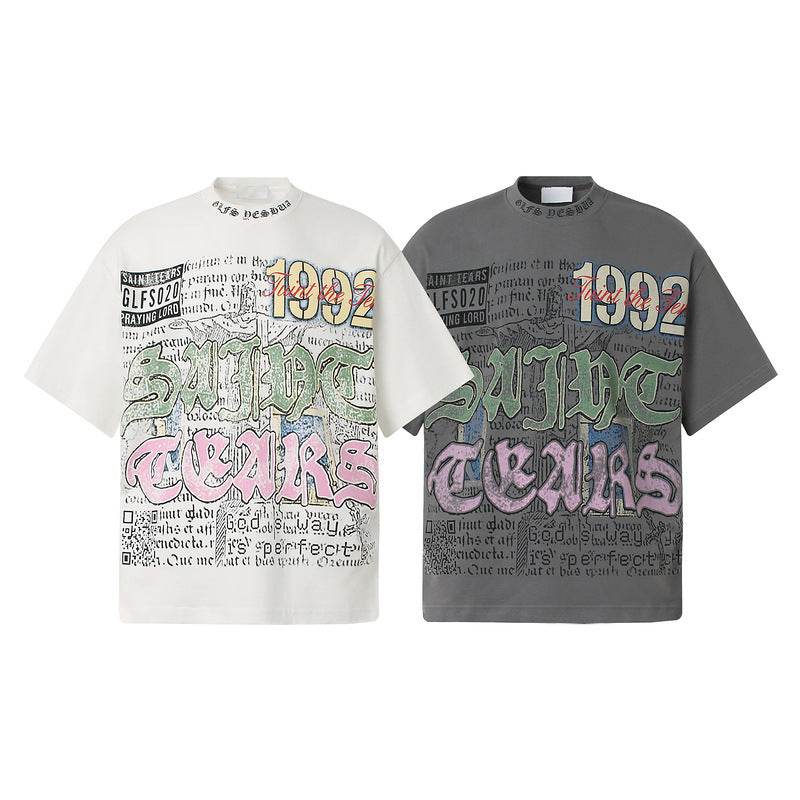 American Retro Graffiti Short Sleeve For Men MuddyStock