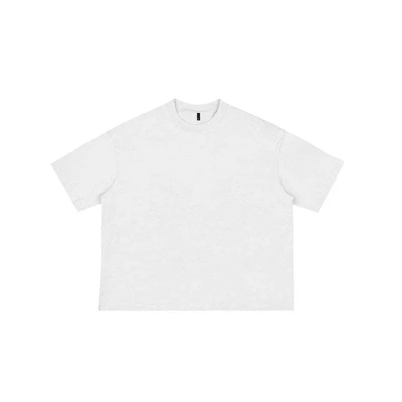 Popular Heavy Cotton Men's Short-sleeved T-shirt White MuddyStock