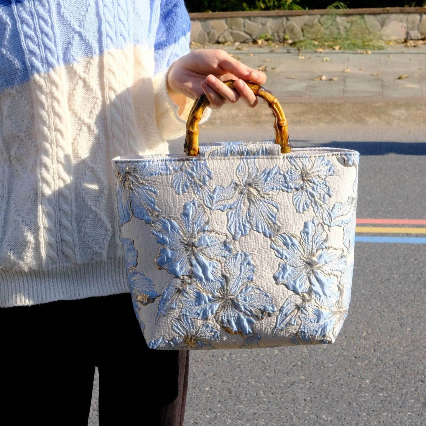 Women's Bronzing Flower Canvas Bag MuddyStock