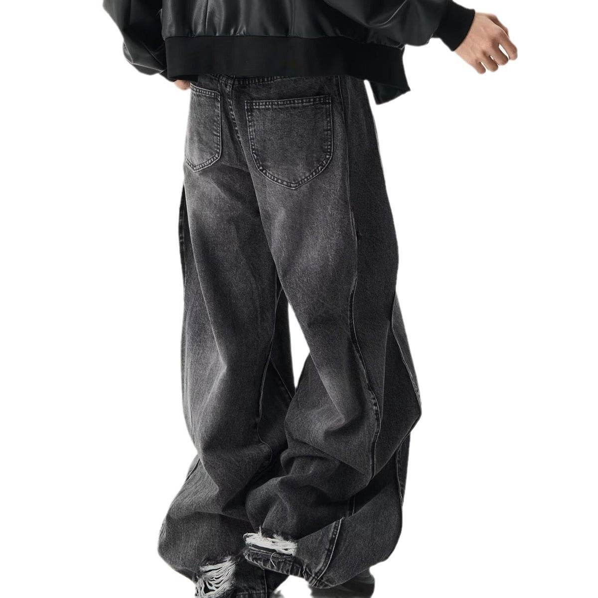 Loose Wide-leg Straight-leg Jeans For Men MuddyStock