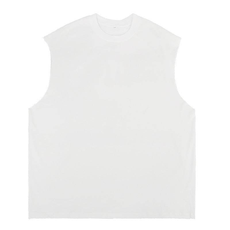 Loose Sleeveless Retro Vest For Men White MuddyStock