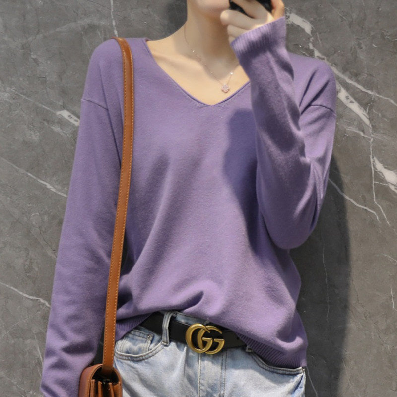 Plus Size Students Slimming Solid Color Underwear Top Purple