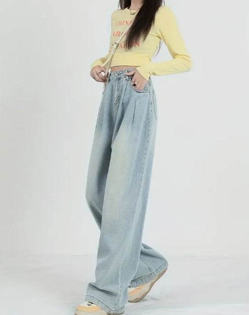 High Waisted Wide Leg Jeans For Women MuddyStock