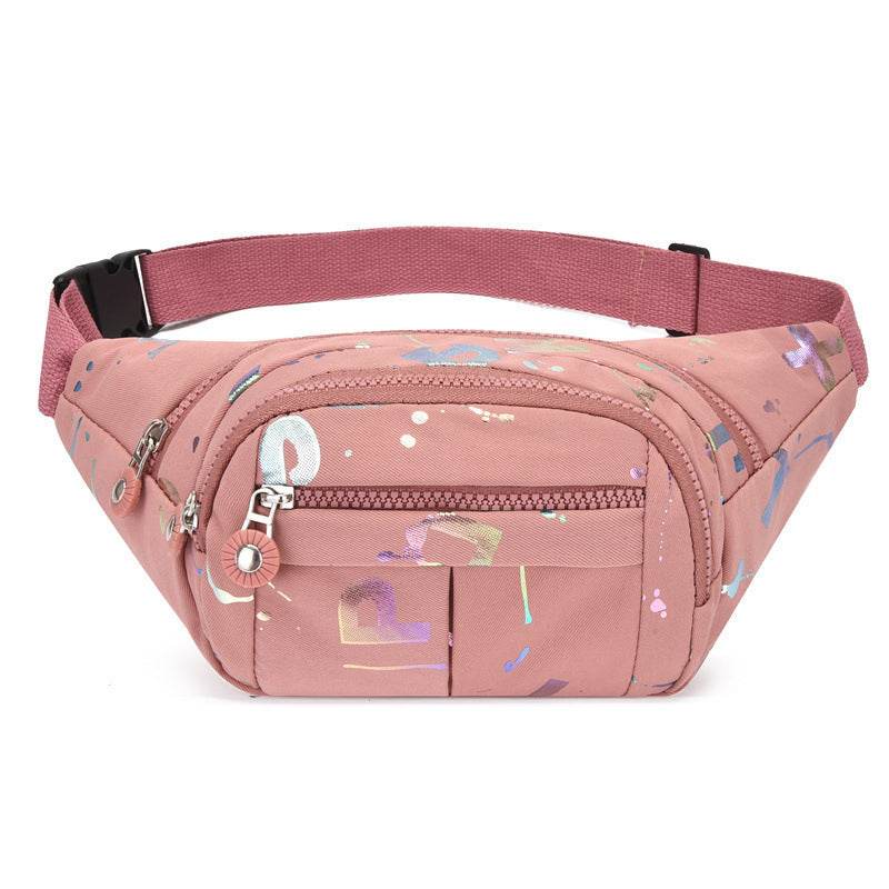 Women's Waist Bag Waterproof Chest Crossbody Pink Style 1 MuddyStock