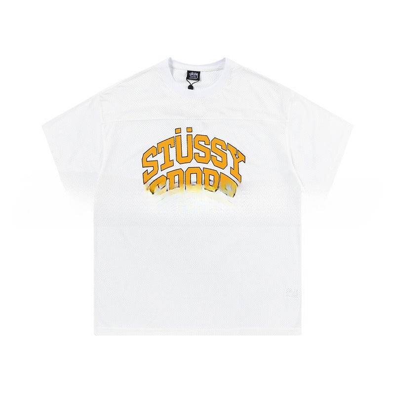 Sports And Leisure Jersey Letter Printing Simple Short Sleeve For Men And Women XC6916 White MuddyStock