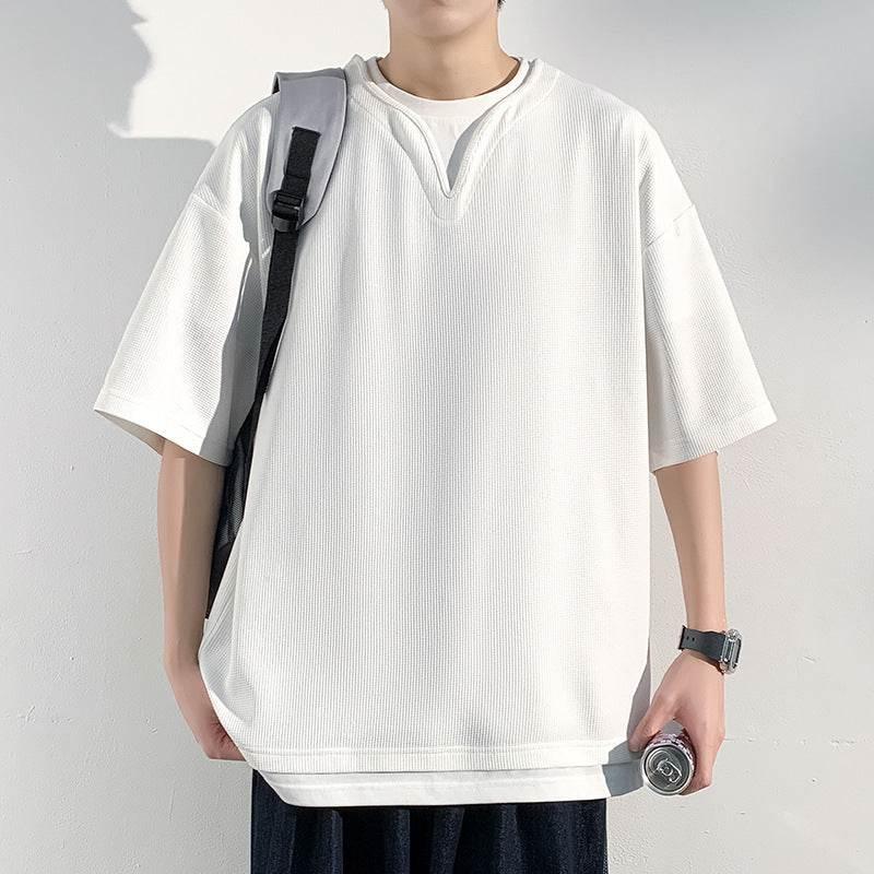 Short Sleeve T-shirt Trendy Men Summer JCDMT5124 White MuddyStock