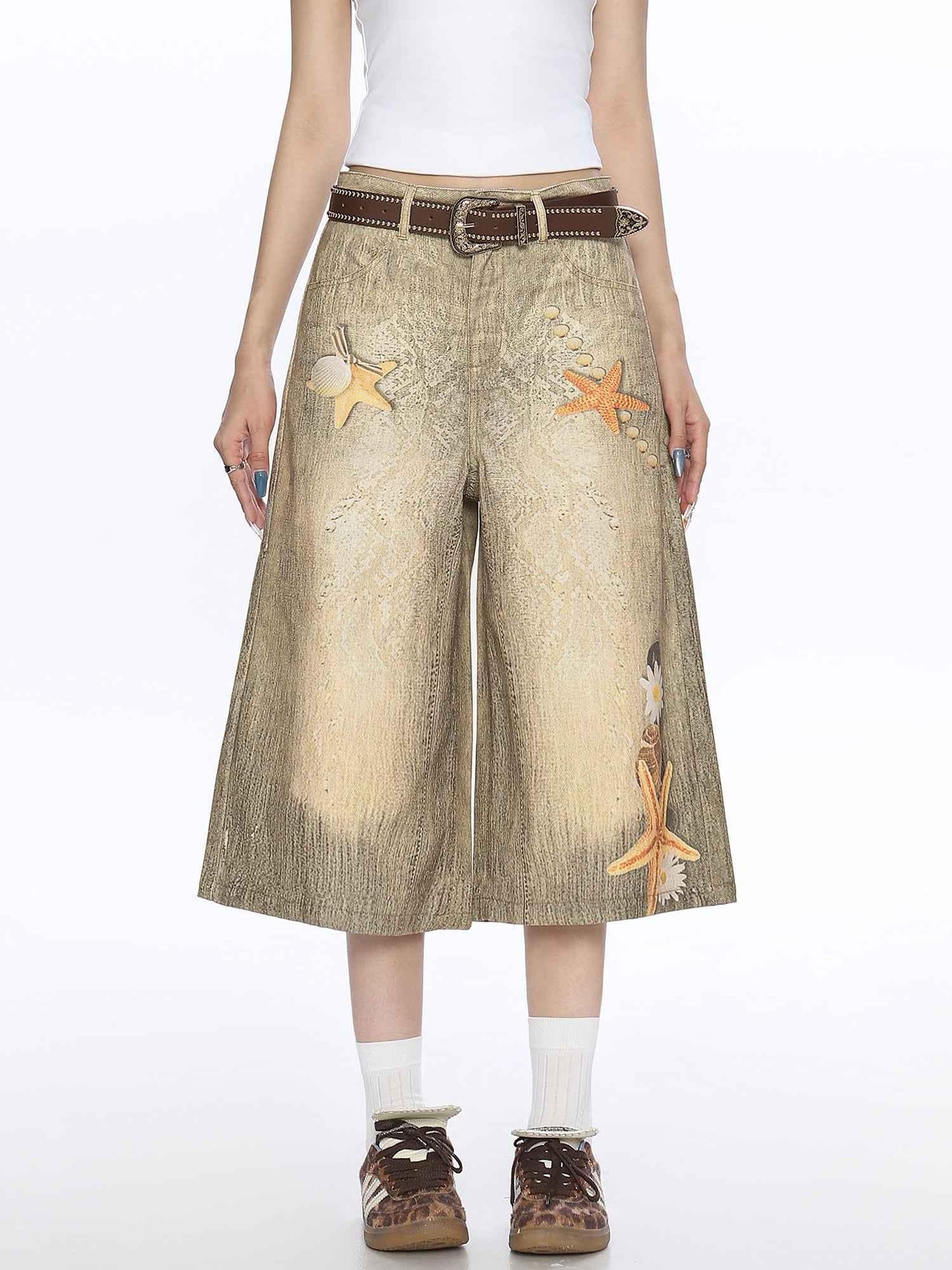 Women's American-style Retro Cropped Pants MuddyStock