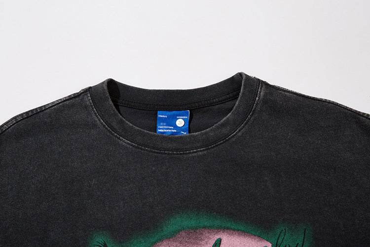 Fashion Oil Painting Cartoon Short Sleeve T-shirt For Men And Women MuddyStock
