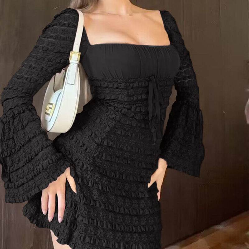 Bell Sleeve Sheath Dress Women MuddyStock