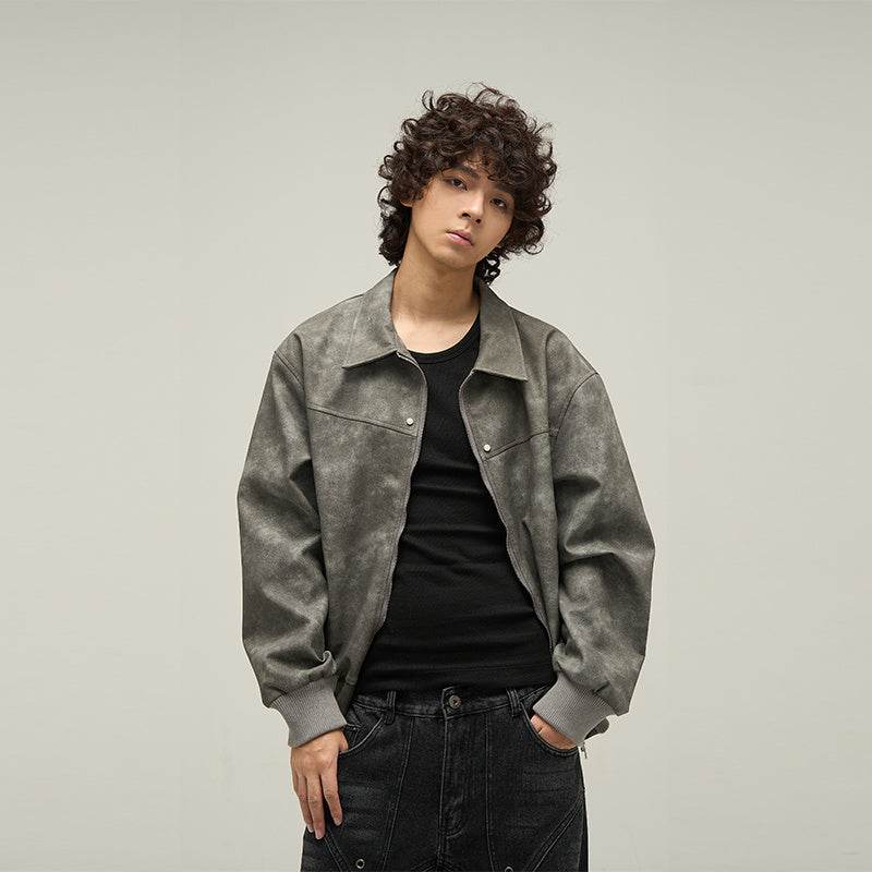 Retro Jacket For Men Grey MuddyStock