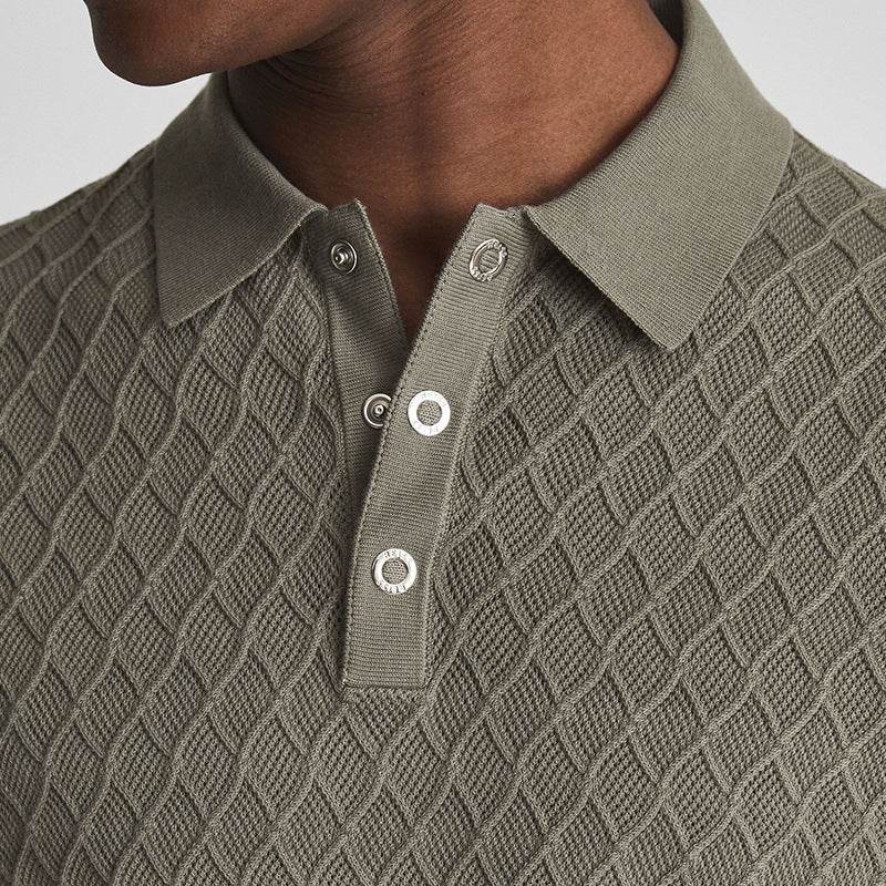 Texture Stitching POLO Short-sleeved Sweater MuddyStock