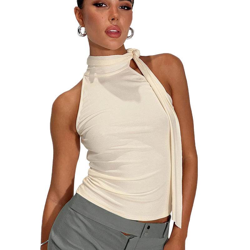 Women's Turtleneck Bundle Ribbon T-shirt Top MuddyStock
