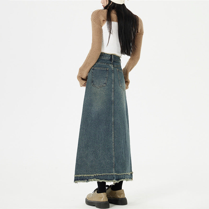 Retro Fashion Denim Long Skirts For Women All Products