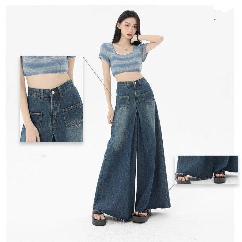 High Waist Slim Straight Pocket Jeans MuddyStock