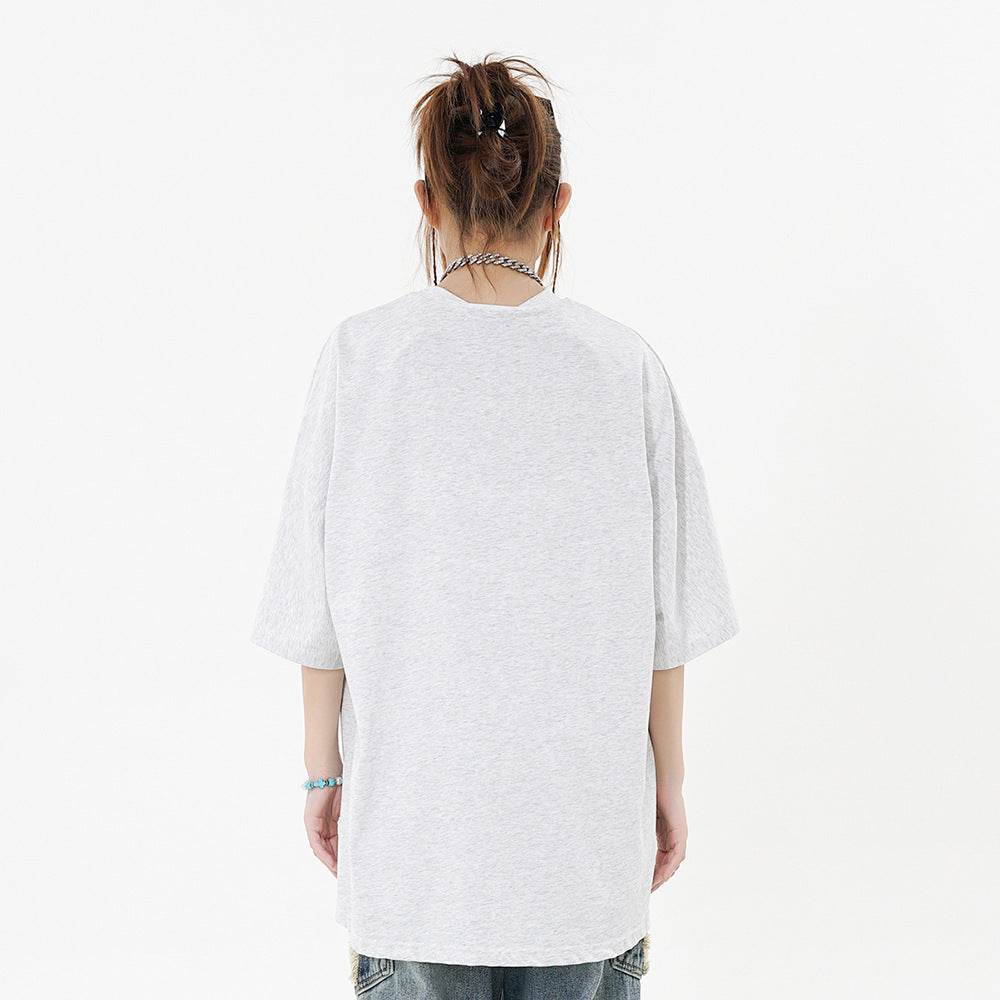 Letter Patch Embroidered Casual T-shirt For Women MuddyStock