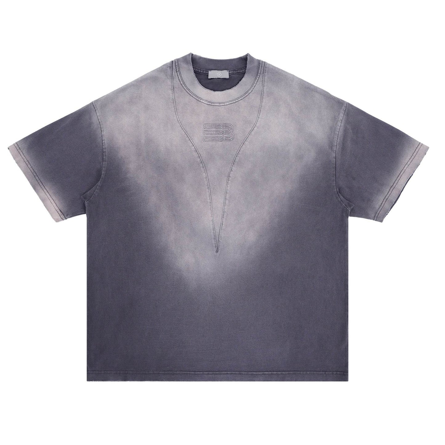 Retro Wash Tie-dye Oversize Short-sleeved T-shirt For Men Gray E 990 Fg MuddyStock