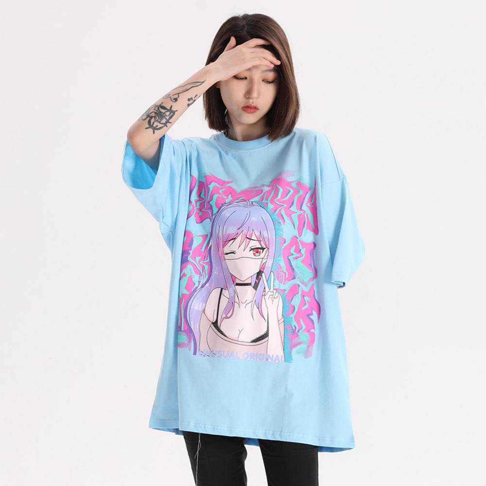 Round Neck Half Sleeves Street Fashion For Men And Women MuddyStock