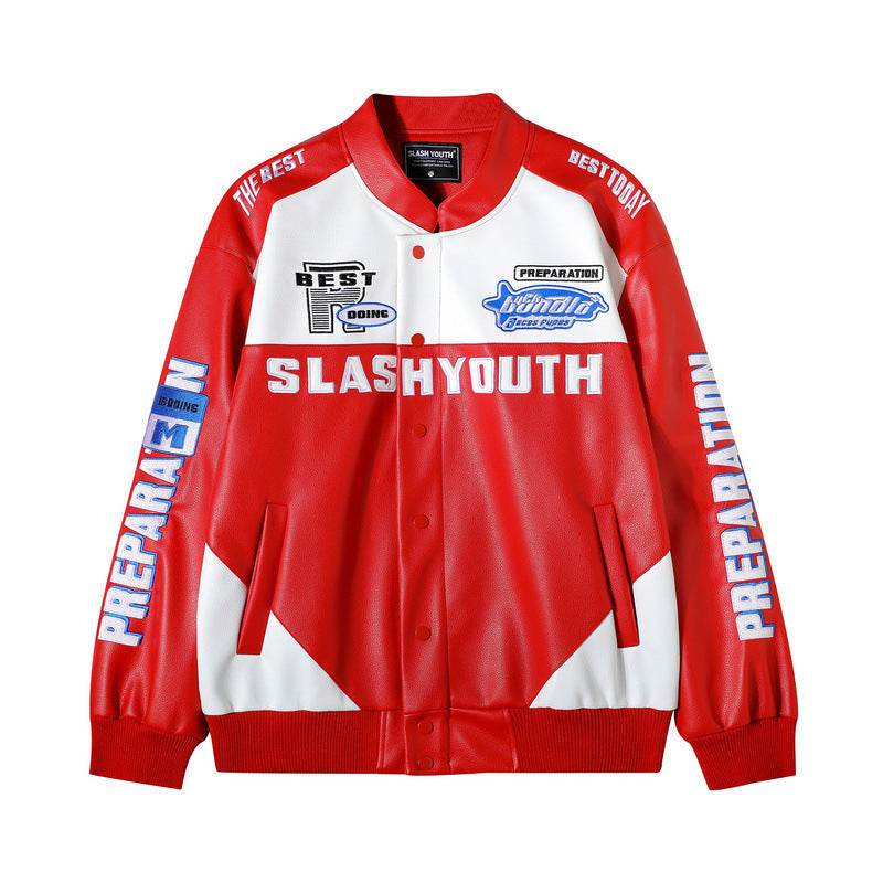 Street Biker Baseball Jersey For Women 8905Red MuddyStock