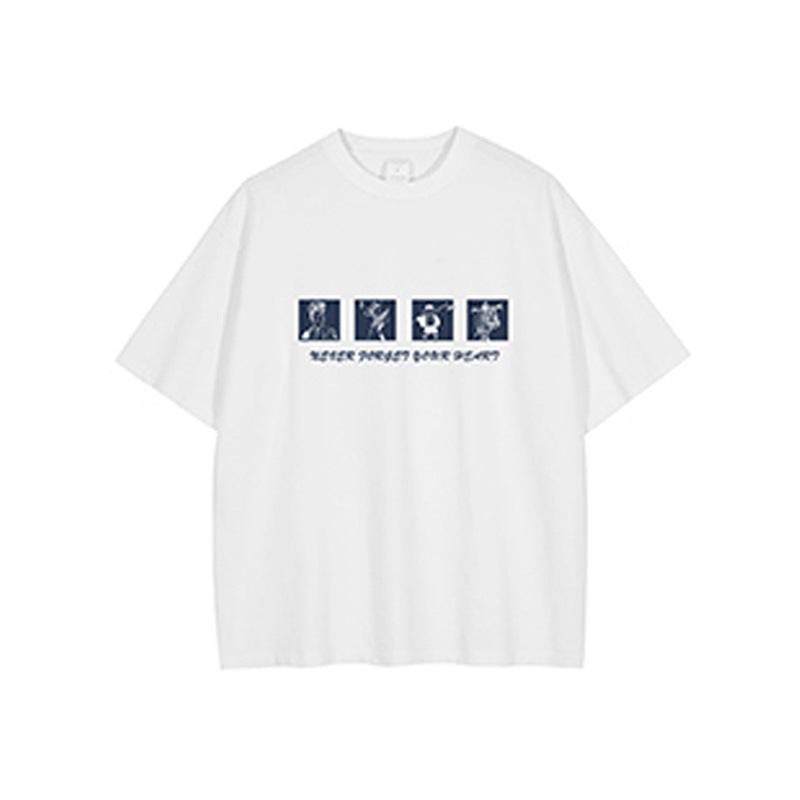 Fashion Summer Cotton Short Sleeve T-shirt Men White MuddyStock