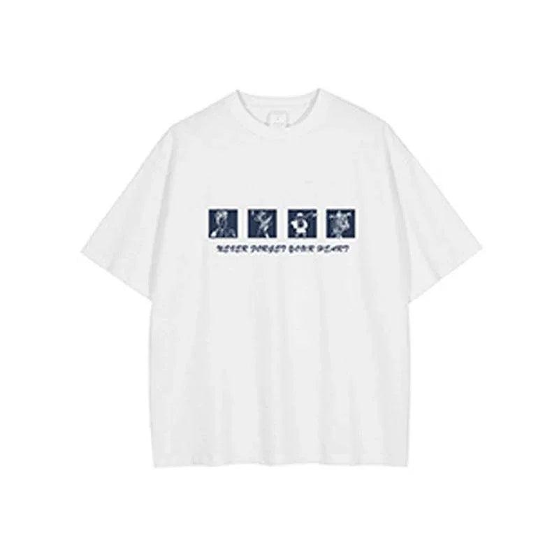 Fashion Summer Cotton Short Sleeve T-shirt Men White