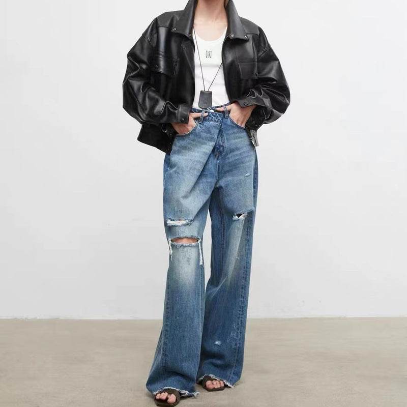 New Sheepskin Retro Loose Profile Casual Short Jacket For Men And Women MuddyStock