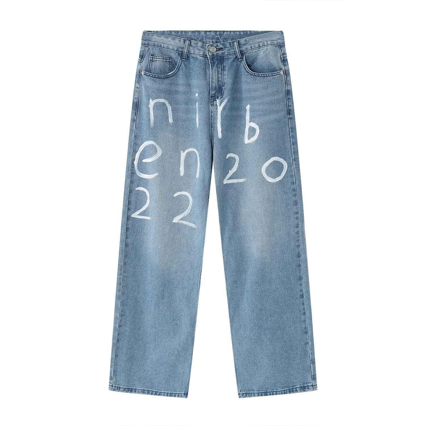 Loose Wide-leg Mopping Jeans