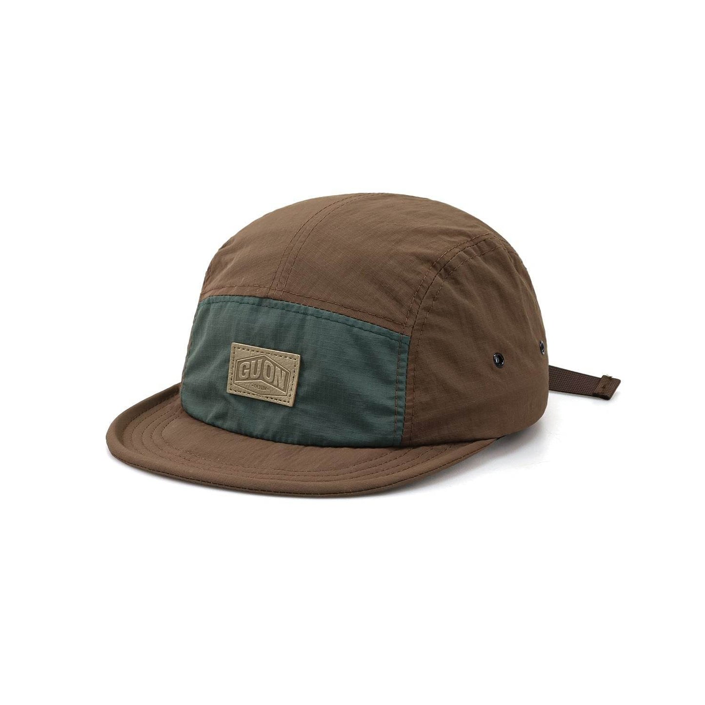 Retro Color Matching Outdoor Four Seasons Soft Brim Baseball Cap Brown Adjustable MuddyStock